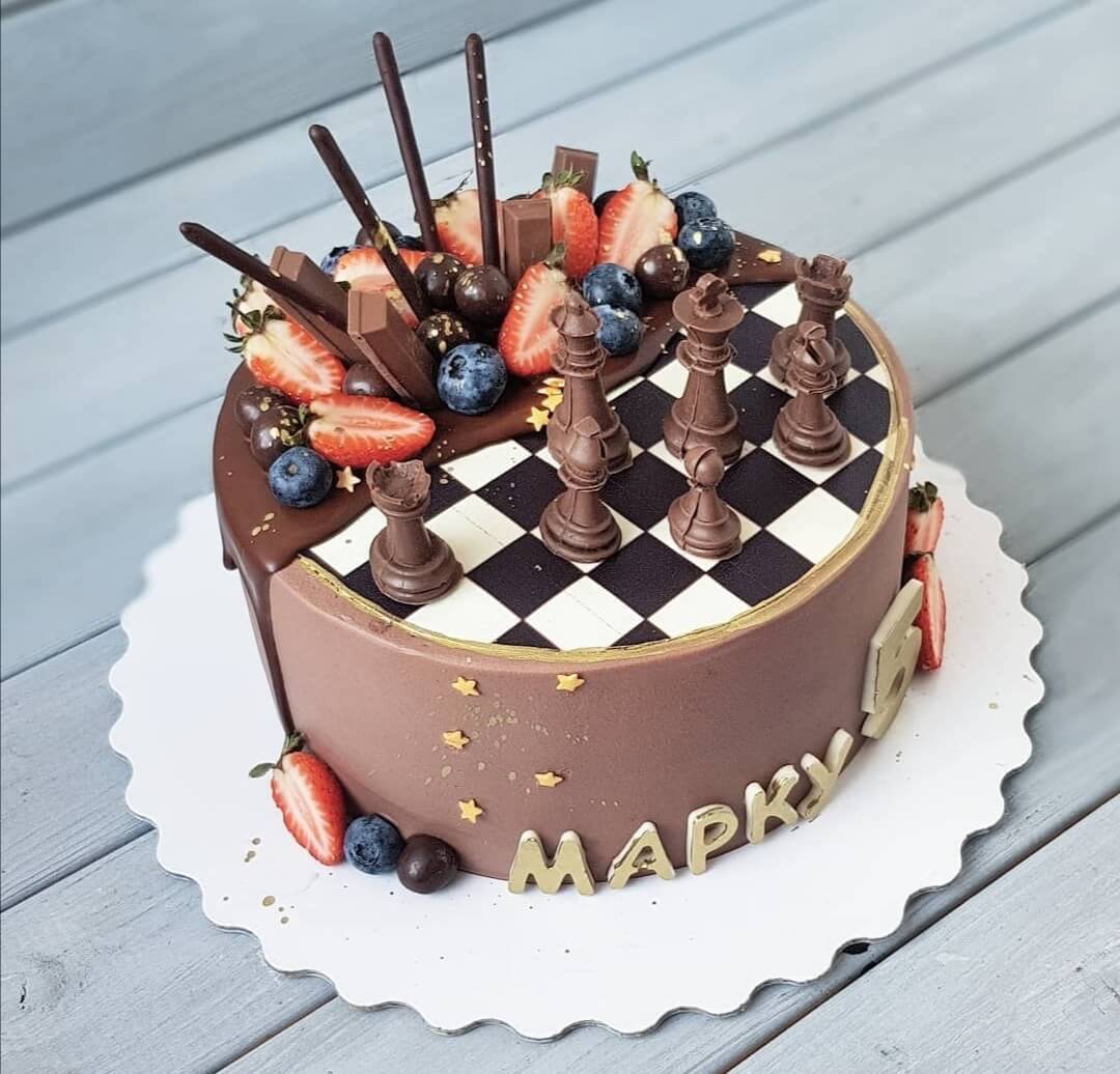 Торт "Шоколадные шахматы"
